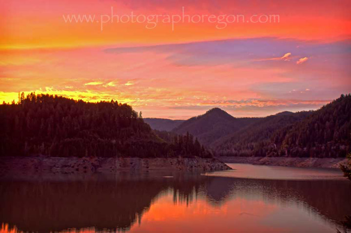 Oakridge Oregon sunset