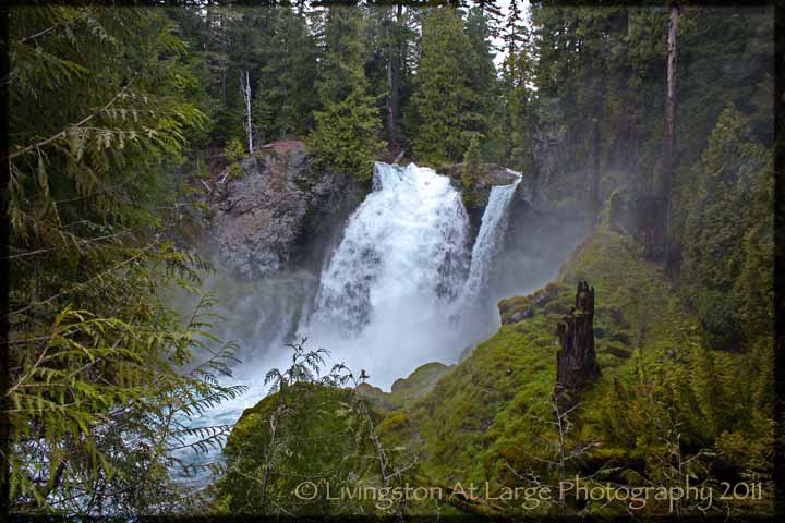 Sahalie Falls spring thaw