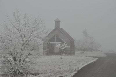 Old bakeoven schoolhouse in Shaniko