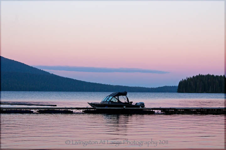 Twilight Lake Boat